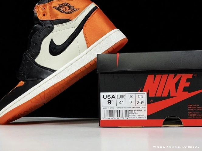 Official Maikesneakers Air 1 Backboard Jordan Satin Womens Retro AV3725-010 Shattered 0806